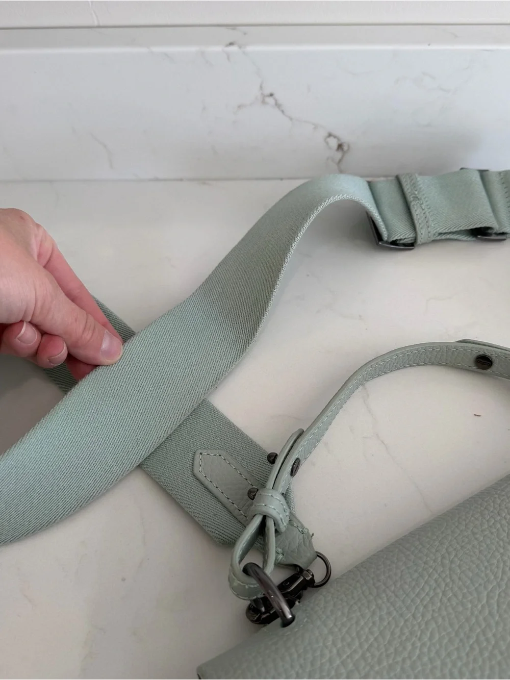 Botkier New York Valentina Leather Satchel Mint Colored Cross Body